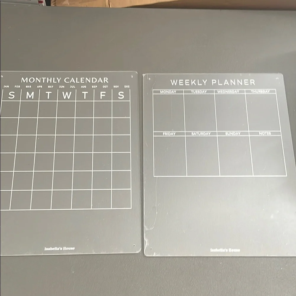Clear Acrylic Weekly and Monthly Planner